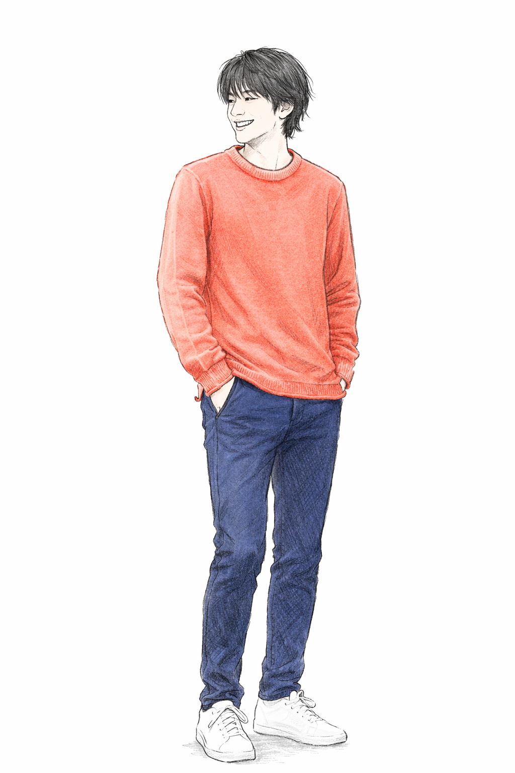 おっさんずラブ オレンジトップスのコーデ